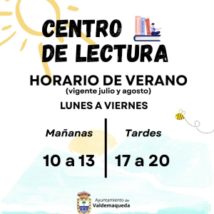 Centro de lectura Carmen Crespo, horario de verano